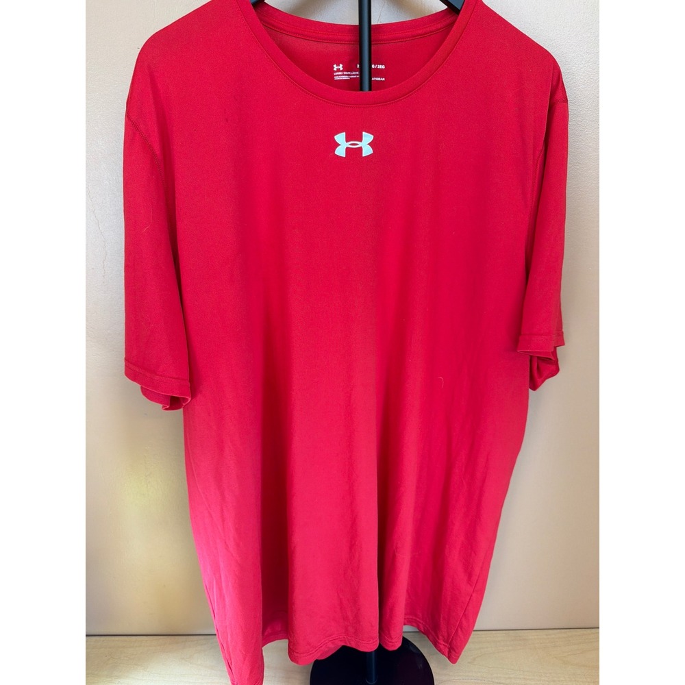 Under Armour HeatGear Men 2XL Rd Loose Fit Short Sleeve Athletic T-Shirt UA Logo